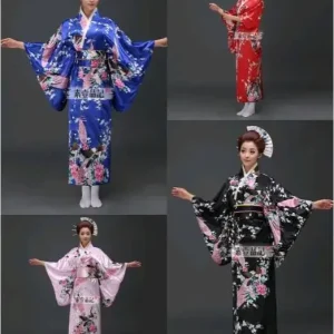 Kimono Geisha japonais Vintage Yukata Haori, Costume rétro pour femmes, Robe Obi, Robe rétro, Kimono Cosplay japonais