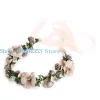 652f boho flower hair garland crown band band avec ruban fashion femmes floral couronne cheveux pour les photos fête