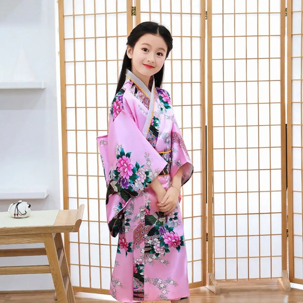 kimono japonais traditionnel imprimé floral pour enfants, robe kimono sakura pour enfants asiatiques, nouvelle élégance kimono japonais traditionnel imprimé floral pour enfants, robe kimono sakura pour enfants asiatiques, nouvelle élégance