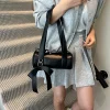 sac à main à nœud coréen pour femmes, design cylindrique, mode de luxe, sac à bandoulière simple et exquis, ceinture de verrouillage en argent, sac sous les bras haut de gamme