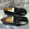 mocassins tabi italiens hommes bout fendu chaussures à semelle épaisse décontracté en cuir verni tabis tebby tabbi chaussures plates noires gros mocassin tabi