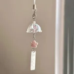 Porte-clés Sakura Windbell rose pour femmes, breloques d’appareil photo, lanière de téléphone portable, accessoires de bricolage Kawaii, cadeau d’anniversaire pour Couple Porte-clés Sakura Windbell rose pour femmes, breloques d’appareil photo, lanière de téléphone portable, accessoires de bricolage Kawaii, cadeau d’anniversaire pour Couple
