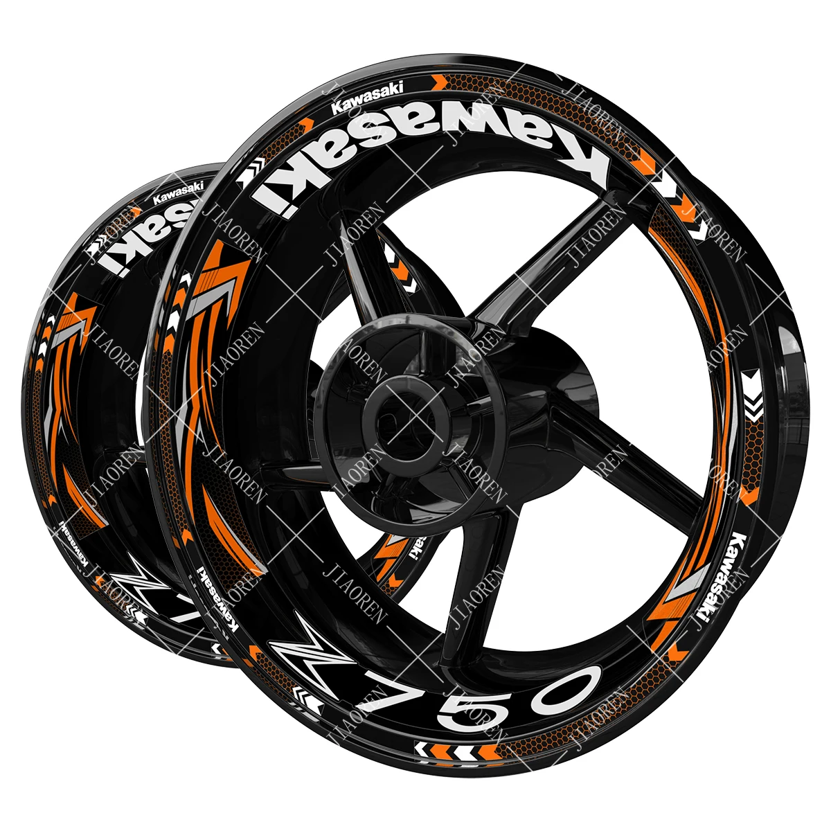 autocollant de roue kawasaki z750, autocollant de jante en vinyle, logo autocollant de roue kawasaki z750, autocollant de jante en vinyle, logo
