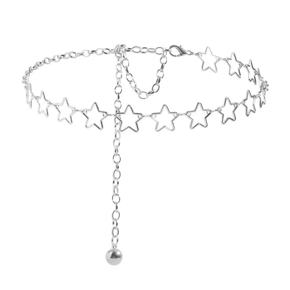 chaîne de taille étoile de style japonais, punk, chaîne en or y2k, ceinture de luxe réglable pour femmes chaîne de taille étoile de style japonais, punk, chaîne en or y2k, ceinture de luxe réglable pour femmes