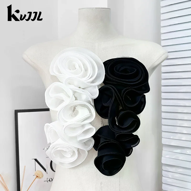 décoration florale 3d, patch de fleurs fait à la main, bricolage, fleur de poitrine, appliques de couture pour accessoires de robe de mariée, outil de couture à la main décoration florale 3d, patch de fleurs fait à la main, bricolage, fleur de poitrine, appliques de couture pour accessoires de robe de mariée, outil de couture à la main