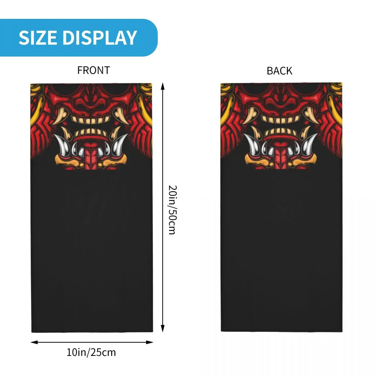 hannya barong bandana personnalisé pour la protection du visage, écharpe de cou, cagoule tube, protection uv, samouraï japonais, monstre de démon, vêtements de sauna oni hannya barong bandana personnalisé pour la protection du visage, écharpe de cou, cagoule tube, protection uv, samouraï japonais, monstre de démon, vêtements de sauna oni