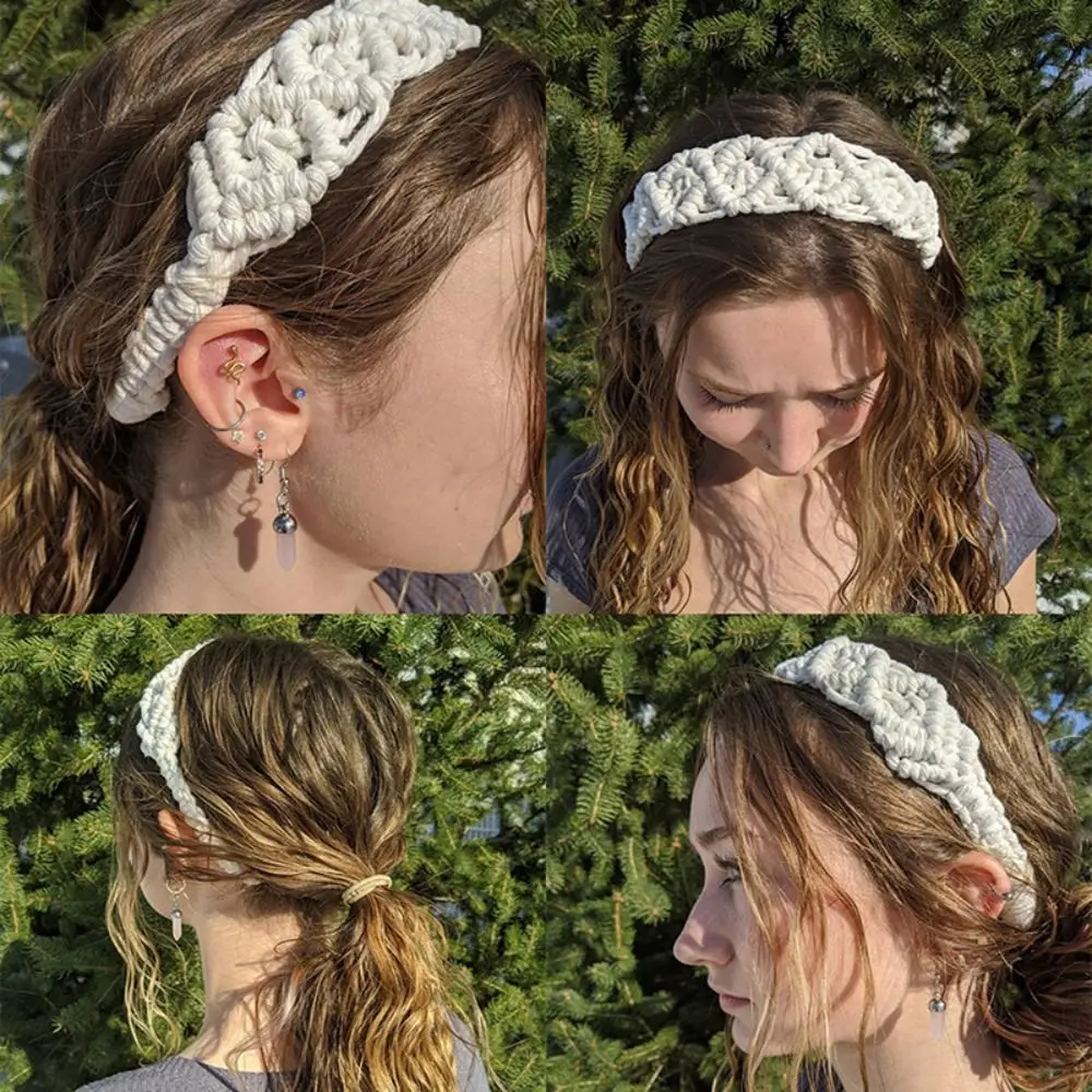 fleur bandeau tressé corde élastique bandeau turban crochet bandana bohème bandeau femmes cheveux écharpe macramé bandeau de cheveux fleur bandeau tressé corde élastique bandeau turban crochet bandana bohème bandeau femmes cheveux écharpe macramé bandeau de cheveux
