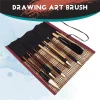 abkj 10pcs ensemble de pinceaux de calligraphie chinoise, pinceau d'écriture de peinture, pinceaux de dessin kanji japonais sumi