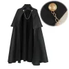 Inui Sajuna Cosplay gothique médiéval fête Punk Robe cape avec chaîne Costume militaire chevalier noir Viking Pirate pour Halloween Inui Sajuna Cosplay gothique médiéval fête Punk Robe cape avec chaîne Costume militaire chevalier noir Viking Pirate pour Halloween