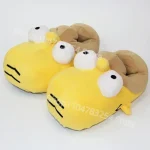Pantoufles chaudes d&rsquo;hiver Kawaii pour la maison, pantoufles antidérapantes en forme d&rsquo;abeille, chaussures de décoration, cadeau d&rsquo;anniversaire de noël, adaptées à 35-42, nouvelle collection 2026