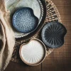 assiette en céramique vintage élégante de 5 pouces, petit plat d'inspiration japonaise, idéal pour la maison ou le restaurant, comme assiette latérale