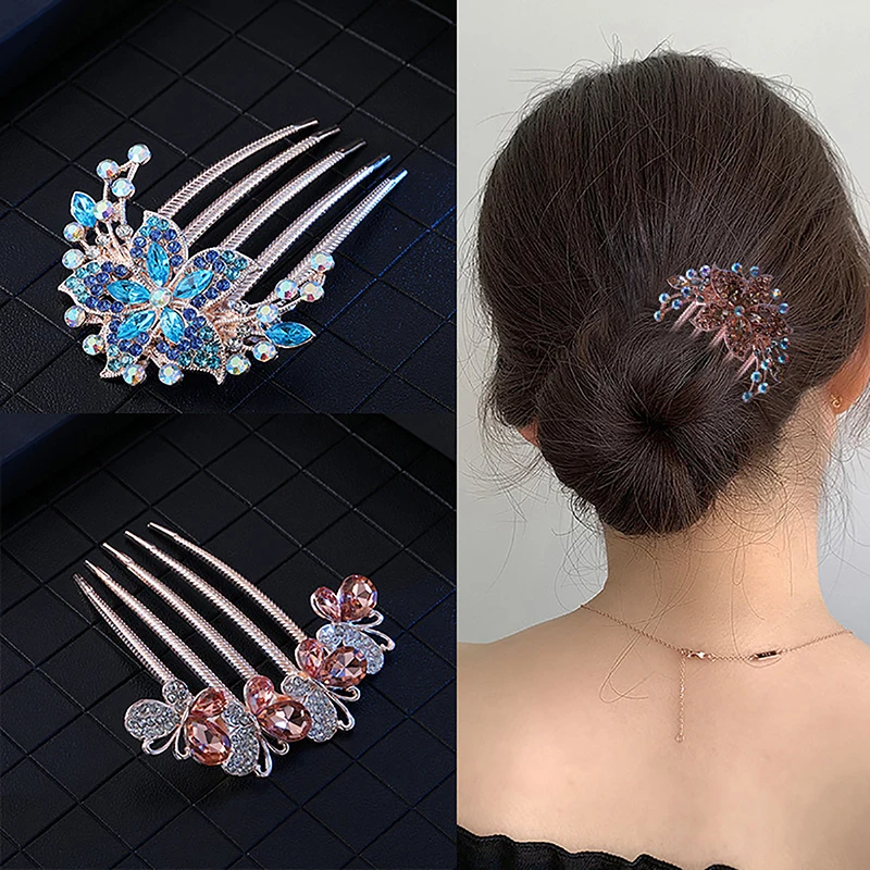 pinces à cheveux vintage à fleurs en cristal, style coréen, mode perle strass, peignes, épingles à cheveux brillantes pour femmes, accessoires pour cheveux pinces à cheveux vintage à fleurs en cristal, style coréen, mode perle strass, peignes, épingles à cheveux brillantes pour femmes, accessoires pour cheveux