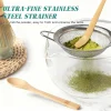 service à thé soft matcha 5 pièces avec fouet en bambou, support, cuillère en bambou, cuillère en bois, tamis kit matcha complet