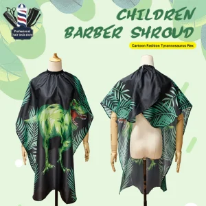 Cape de coupe de cheveux pour enfants, robe de coiffeur, tablier de barbier, enfants, filles, garçons, couverture en polyester Everak