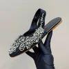 piste chaîne perle sandales à talons compensés femmes pompes bout rond style étrange sangle arrière sandalias été mode robe de soirée chaussures