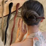 Bâton de cheveux en bois élégant de Style chinois pour femmes et filles, épingles à cheveux simples, fourchette à cheveux Vintage Hanfu Cheongsam, accessoires pour cheveux Bâton de cheveux en bois élégant de Style chinois pour femmes et filles, épingles à cheveux simples, fourchette à cheveux Vintage Hanfu Cheongsam, accessoires pour cheveux