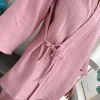 costume kimono japonais pour amoureux, pyjama en crêpe 100% coton, manches sulf, pantalon, ensemble deux pièces, vêtements de nuit pour homme et femme