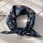 Injplanchers f-Bandeau de sauna rétro en coton et lin pour femme, petit carré floral frais, bande décorative cryptée, version coréenne exquise Injplanchers f-Bandeau de sauna rétro en coton et lin pour femme, petit carré floral frais, bande décorative cryptée, version coréenne exquise