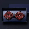 noeuds papillon de luxe à paillettes et strass pré attachés ; cadeau idéal pour hommes pour les événements de smoking de bal de mariage.