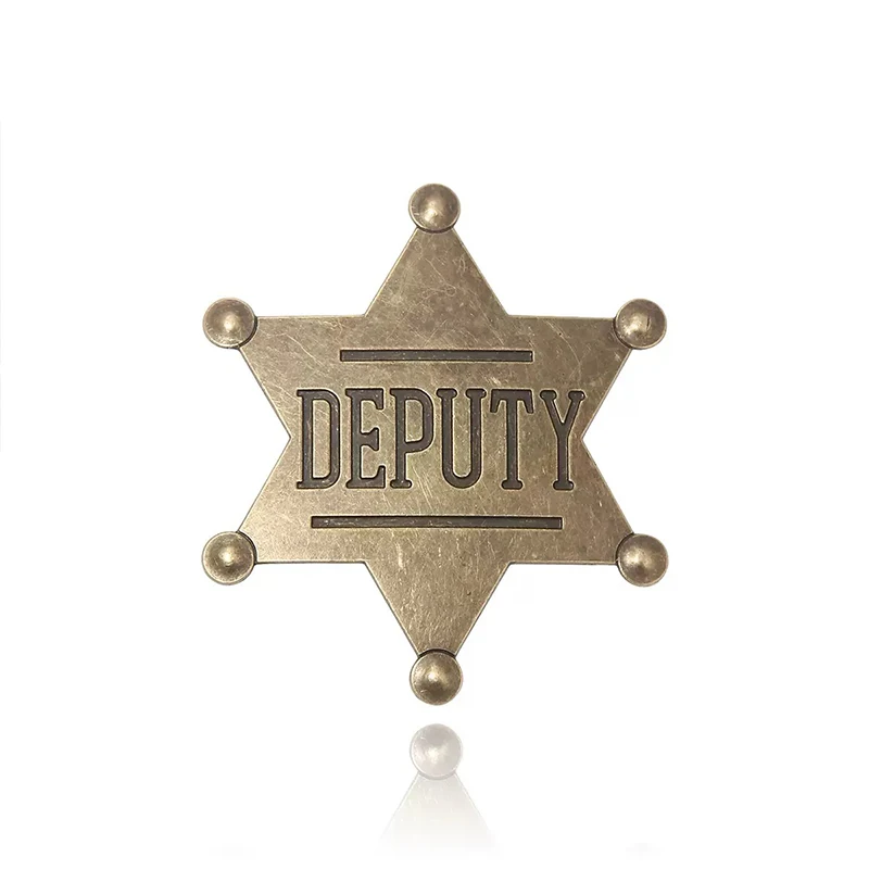 arc en bronze étoile hexagonale avec broche de badge en métal décoratif en diamant de produits périphériques d'anime et de films et de télévision arc en bronze étoile hexagonale avec broche de badge en métal décoratif en diamant de produits périphériques d'anime et de films et de télévision