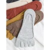 chaussettes à orteils invisibles en silicone, 3 paires, chaussettes à cinq doigts, en soie glacée, absorbant la sueur, ultra mince, drôle, chaussettes antidérapantes