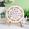kit de broderie de pratique de l'alphabet, kit de lettres pour adultes débutants avec motifs, kit de broderie pour débutants