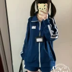 Ensemble de Style sport japonais mignon, nouvelle mode automne 2021, manteau ample à manches longues + short, ensemble deux pièces pour étudiantes Y2k, tenues pour filles