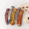 5 paires de chaussettes imprimées rayées pour femmes, confortables, douces, mi tube, hiver, harajuku, chaussettes décontractées amusantes, bas pour femmes, bonneterie