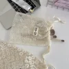 sacs à cordon brodés en dentelle en maille, sac à cordon imprimé marguerite, organisateur de soins de la peau de voyage, sac anti poussière pour bijoux, sacs à cordon