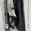 conception originale top yamamoto : pantalon à la cheville à imprimé floral yuka asakura, pantalon à jambes larges