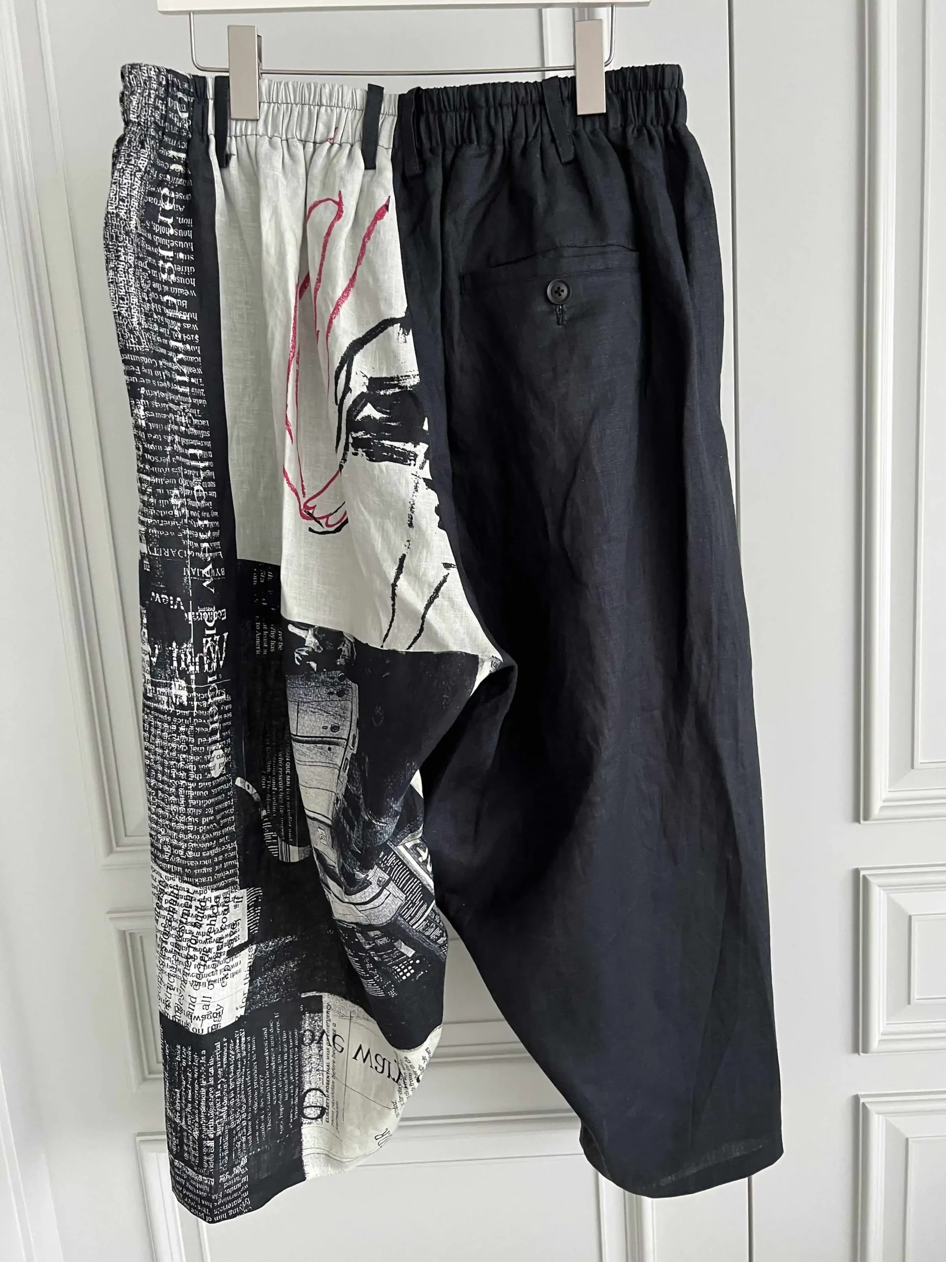 conception originale top yamamoto : pantalon à la cheville à imprimé floral yuka asakura, pantalon à jambes larges conception originale top yamamoto : pantalon à la cheville à imprimé floral yuka asakura, pantalon à jambes larges