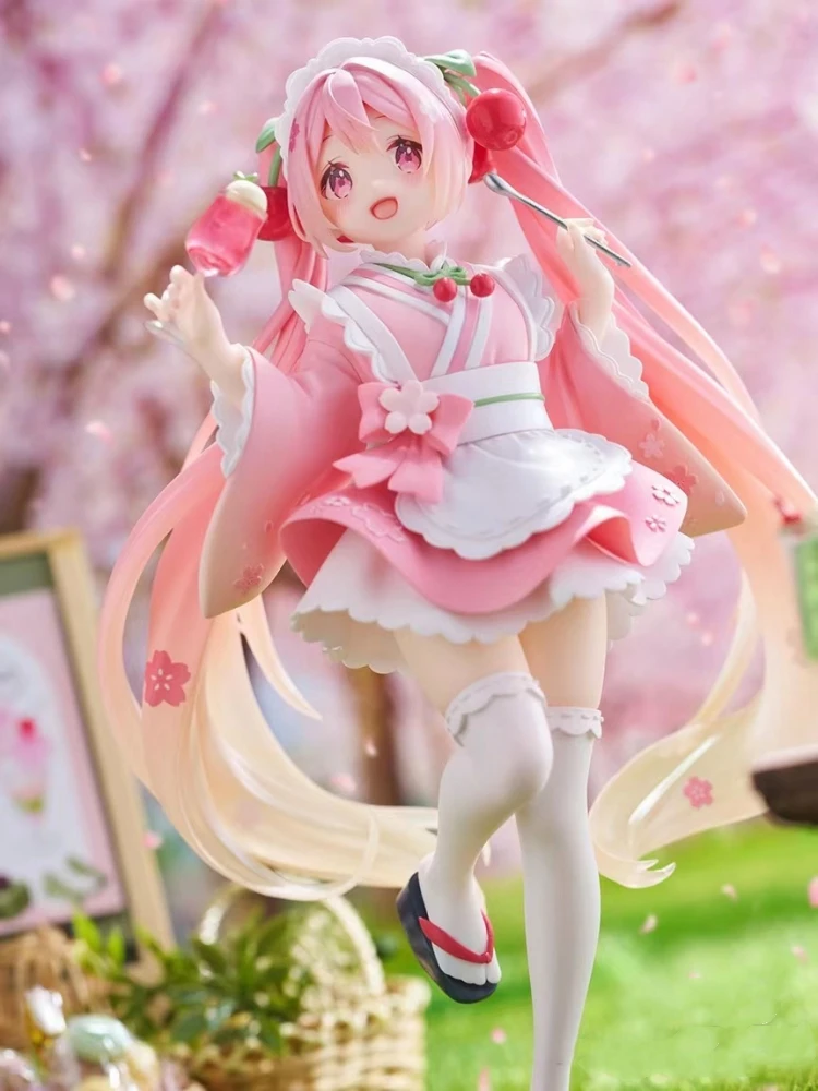 kawaii 18 cm taito hatsune miku coreful sakura wafuu kissa ver. figurine de demoiselle d'honneur, modèle de dessin animé, jouets à collectionner, cadeau de remise de diplôme kawaii 18 cm taito hatsune miku coreful sakura wafuu kissa ver. figurine de demoiselle d'honneur, modèle de dessin animé, jouets à collectionner, cadeau de remise de diplôme