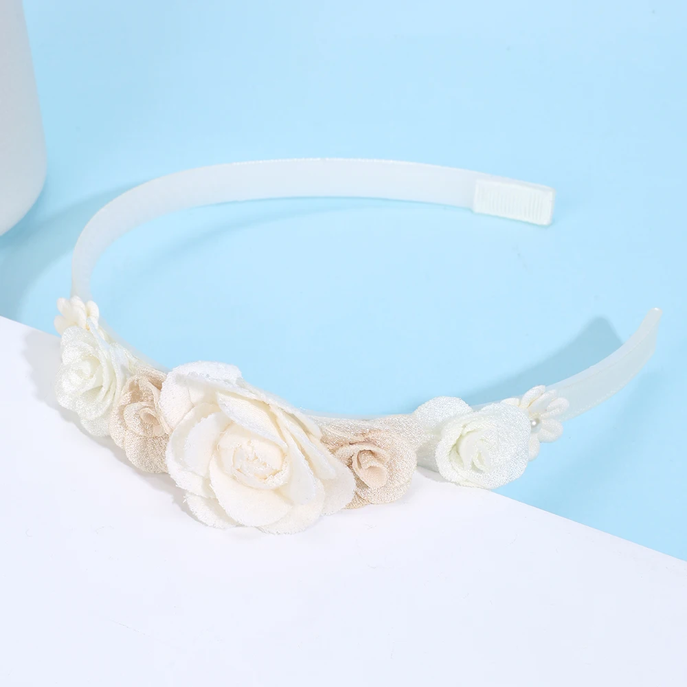 bandeau à fleurs coréen, bandeau à fleurs doux, cerceau pour enfants, couronne de mariage pour filles, accessoires de coiffure quotidiens pour l'école de princesse bandeau à fleurs coréen, bandeau à fleurs doux, cerceau pour enfants, couronne de mariage pour filles, accessoires de coiffure quotidiens pour l'école de princesse