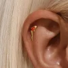 aide 1pc 925 en argent sterling chanceux rouge koi piercing boucle d'oreille pour les femmes chaîne géométrique zircon oreille os boucles d'oreilles bijoux fins