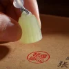 tampon personnalisé avec nom hanko japonais, forme ronde, sceau en pierre de jade, tampon de calligraphie, cadeaux pour enseignant et ami