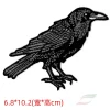 Écusson de corbeau brodé à repasser, décoration de vêtements