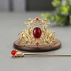 Couvre-chef en alliage de perles de tempérament rétro, bâton de cheveux de Dragon, couronne de cheveux de Style chinois, ornement Hanfu, accessoires pour cheveux, diadème pour femmes Couvre-chef en alliage de perles de tempérament rétro, bâton de cheveux de Dragon, couronne de cheveux de Style chinois, ornement Hanfu, accessoires pour cheveux, diadème pour femmes