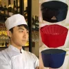 casquette à sushi respirante de style japonais, chapeau de chef en maille résistante à l'usure, confortable, noir, à dessus plat, pour café