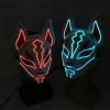 masque de cosplay de film, masque de renard d'anime japonais, masque d'animal, masque à thème de jeu, masque d'horreur d'halloween, accessoires de maison hantée