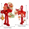 pendentif nœud chinois en coton, bonne chance, cheval, année, ornements muraux suspendus pour porte, breloque porte bonheur, décoration décorative du nouvel an pour la maison