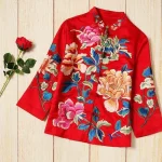 Chemisier brodé Style ethnique rétro broderie chemisier chinois femmes nouveau Style veste manteau en coton ample femmes automne Hanfu Chemisier brodé Style ethnique rétro broderie chemisier chinois femmes nouveau Style veste manteau en coton ample femmes automne Hanfu