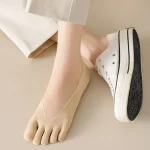 5 paires de chaussettes bateau Ultra-fines à cinq doigts, bonneterie antidérapante, chaussettes à bout fendu, invisibles, bouche peu profonde, maille peu profonde pour femmes 5 paires de chaussettes bateau Ultra-fines à cinq doigts, bonneterie antidérapante, chaussettes à bout fendu, invisibles, bouche peu profonde, maille peu profonde pour femmes