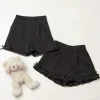Short gothique japonais Y2k Lolita pour femmes, pantalon court taille haute avec nœud à volants, mignon pour filles, Harajuku, décontracté, ample, noir Short gothique japonais Y2k Lolita pour femmes, pantalon court taille haute avec nœud à volants, mignon pour filles, Harajuku, décontracté, ample, noir