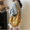 sac à bandoulière tissé pour femmes coréennes, sac sous les bras de grande capacité, sac de plage de banlieue, nouvelle mode 2025, sac en filet à main pour femmes