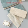 toilette japonais à friction, épurateur brosse à serviettes en polyester pour serviettes gommage douche,