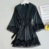 robe verte élégante en dentelle, ourlet, garniture en dentelle, vêtements de nuit pour femmes, rayonne, vêtements de maison, lingerie intime, robe de mariée, vêtements de détente
