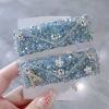 Pince à cheveux coréenne en biscuits brillant pour femmes, épingles à cheveux BB, frange latérale, arrière de la tête, accessoires de mode pour cheveux