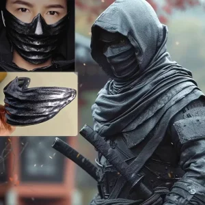 Masque d’assassin noir en résine, demi-masque de Cosplay Killer Ninja, Anime Cool, cadeaux d’halloween, vêtements de fête de mascarade Masque d’assassin noir en résine, demi-masque de Cosplay Killer Ninja, Anime Cool, cadeaux d’halloween, vêtements de fête de mascarade