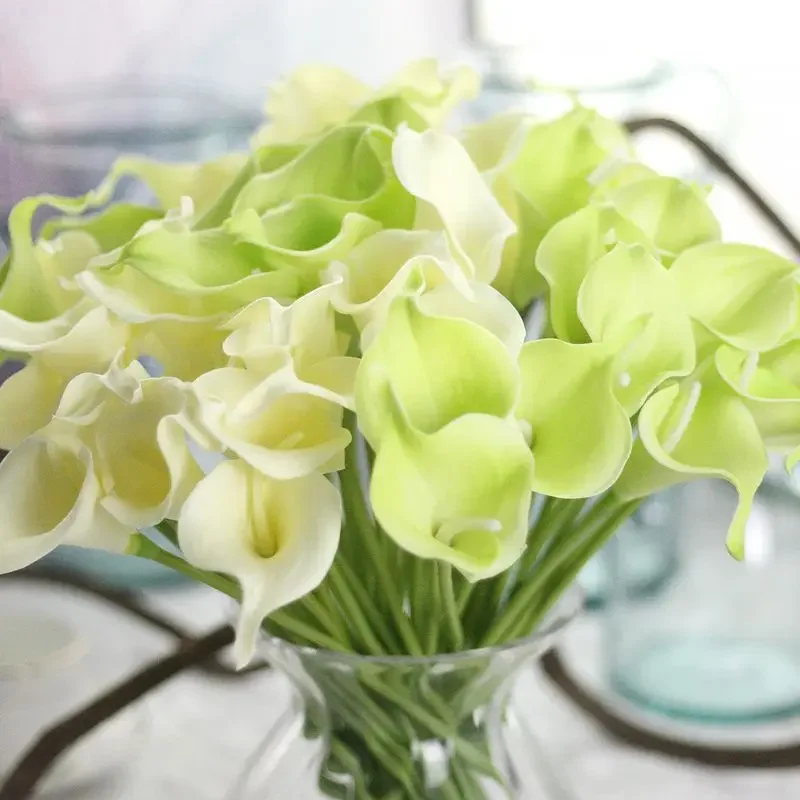 bouquets de fleurs de lys calla en pu, décoration d'automne pour la maison, plantes artificielles, fausses fleurs artificielles, décoration de mariage bouquets de fleurs de lys calla en pu, décoration d'automne pour la maison, plantes artificielles, fausses fleurs artificielles, décoration de mariage