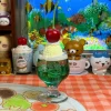 décoration de salle de style japonais, accessoires rétro de noël, modèle de simulation, miel, melon, soda, ornements de table décoratifs verts mignons